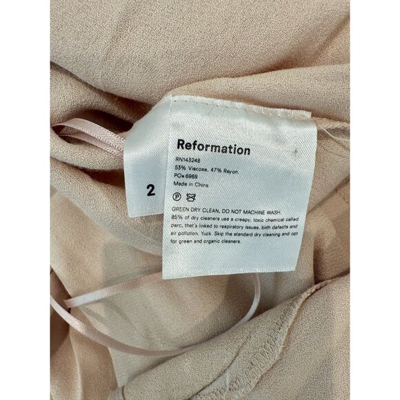 Reformation Verbena Maxi Gown in Blush Pink - Size XS - Picture 9 of 10